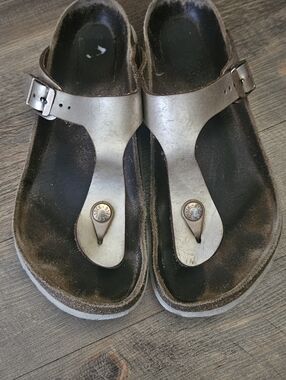 Birkenstock Gold Leather Sandals